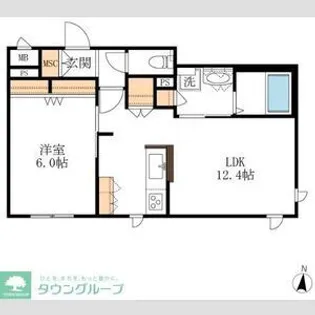 ポルトボヌール瑞穂【1階】の間取り