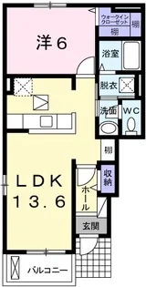 兵庫県加西市北条町西高室【アパート】の間取り