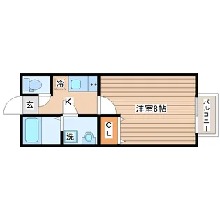 ポミエ・アクロス【1階】の間取り