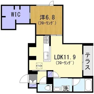 シャーメゾン大和東レジデンス【1階】の間取り