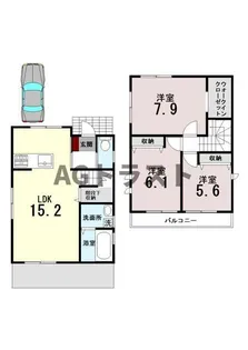 埼玉県桶川市坂田西1【一戸建】の間取り