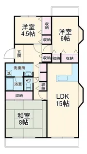 第3西形マンション【1階】の間取り