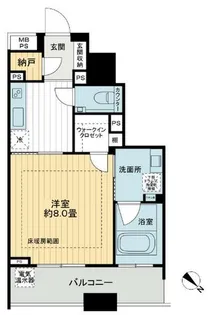 ライオンズシティ東京タイムズP【4階】の間取り