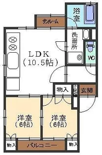 フリーデン駅西【1階】の間取り