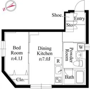 ジュネス蒲田【1階】の間取り