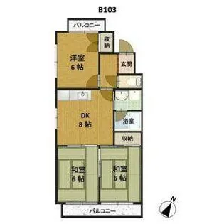 メゾン千咲(南棟)【2階】の間取り