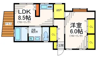 1LDKの間取り画像