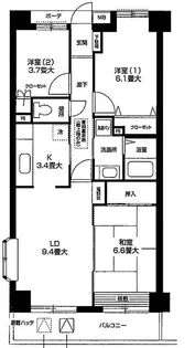3LDKの間取り画像