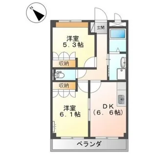 グリーンフィールド【2階】の間取り