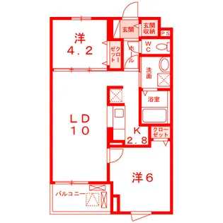 プレステージア【2階】の間取り