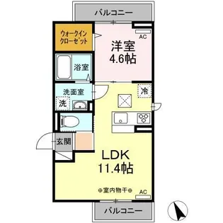 Dフラット大和田【2階】の間取り