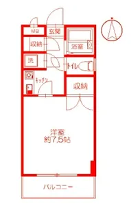 イ一ストピークV【4階】の間取り