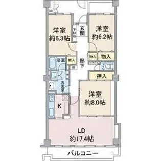 愛知県名古屋市守山区小幡南2【マンション】の間取り
