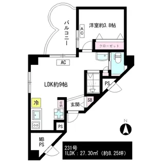 三田ハウス【2階】の間取り