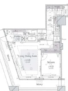 コンシェリア西新宿TOWERS WEST【5階】の間取り