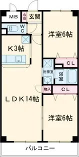 奈良県生駒市俵口町【マンション】の間取り