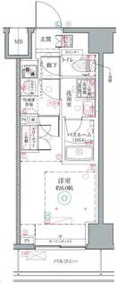 クレヴィスタ横浜関内II【4階】の間取り