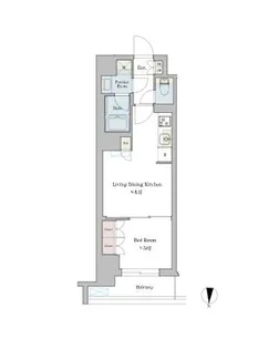 Brillia ist 池尻大橋【5階】の間取り