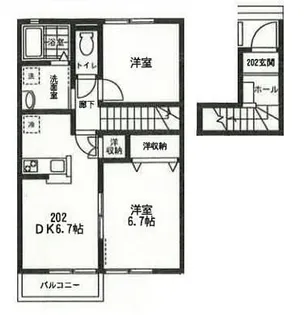 エスポワール【2階】の間取り