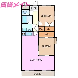 アムール・ノース【4階】の間取り