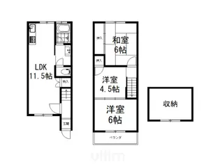 京都府京都市伏見区日野奥出【一戸建】の間取り