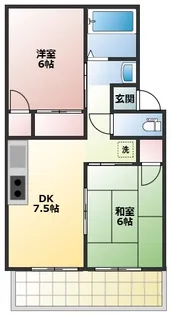 烏城コーポE【2階】の間取り