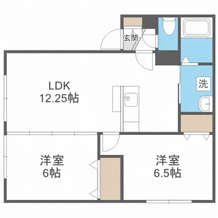 北海道札幌市西区八軒三条東2【アパート】の間取り