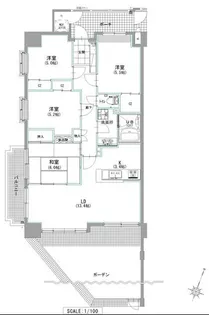 TO-BE-1東照の丘マンション【1階】の間取り