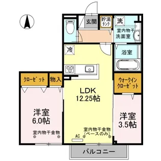 Vantaa Polku(ヴァンター ポルク)【3階】の間取り