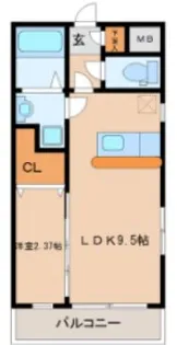 オリンピア長町【2階】の間取り