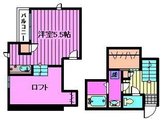 埼玉県さいたま市中央区上峰4【アパート】の間取り