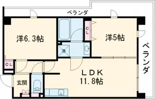 プレステージ11番館【2階】の間取り