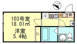CK四ツ木【1階】の間取り