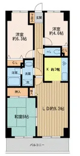 ガーデンシティ金沢文庫【2階】の間取り
