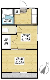 ユタカコーポ【2階】の間取り
