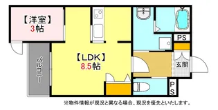 広島県広島市安芸区船越南3【アパート】の間取り