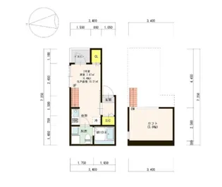 ルイ・レジデンス唐人町【2階】の間取り