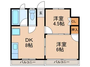 第一名山ビル【5階】の間取り