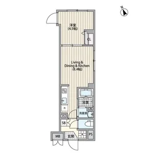東京都渋谷区恵比寿2【マンション】の間取り