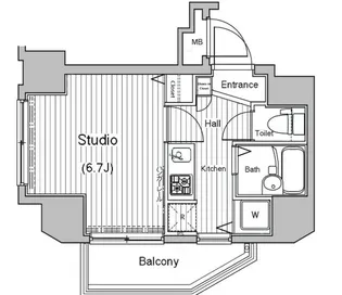 ガラ・シティ笹塚駅前【6階】の間取り