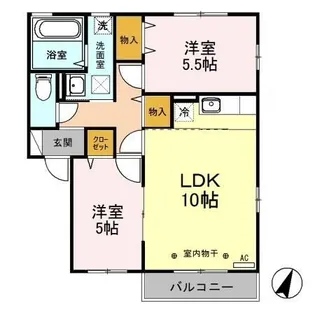 J Room妃 B【1階】の間取り