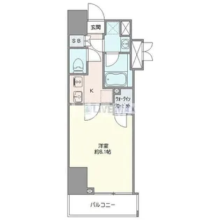 コンシェリア蒲田CROSSIA【8階】の間取り