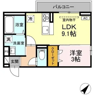 レスア柏崎I【2階】の間取り