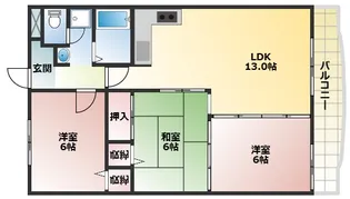 エスポワール貴崎【3階】の間取り