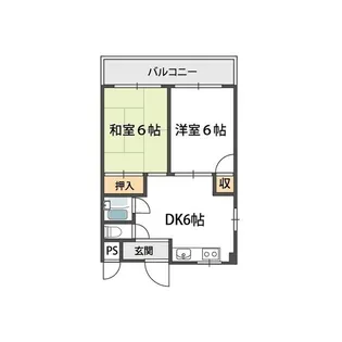 パークハイツ【4階】の間取り