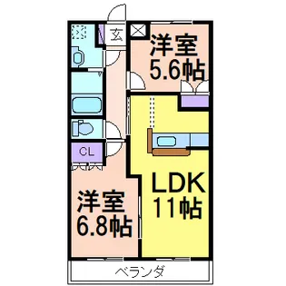 エスポアールSIII【2階】の間取り