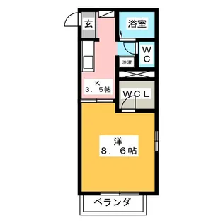 カーサアゼリアA【2階】の間取り