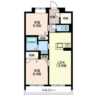 ラルジュI【2階】の間取り