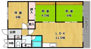 ル・ローヌ【2階】の間取り