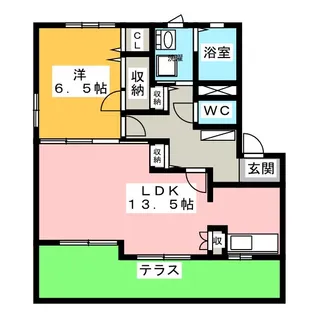 クレール【1階】の間取り